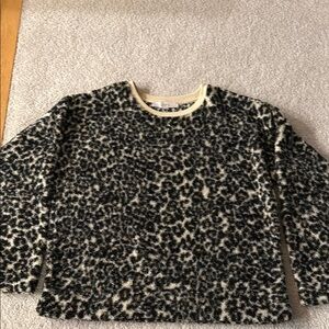 Animal print fleece / teddy top